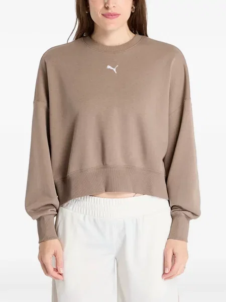 Decupat pulover Puma cu broderie maro