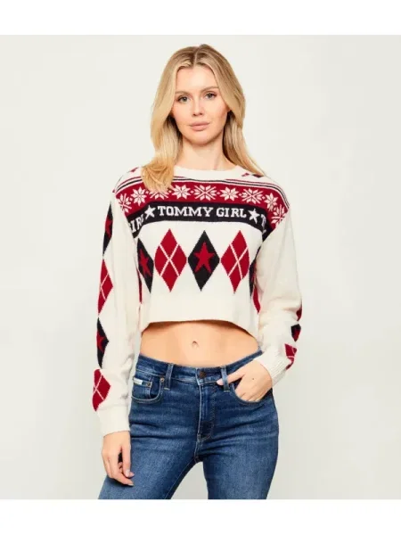 Cropp pulover Tommy Hilfiger de lână bej