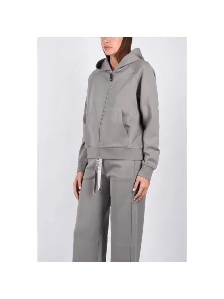Bluza z kapturem Max Mara z kapturem szara