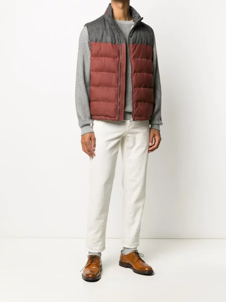 Pulover Brunello Cucinelli cu decolteu rotund gri