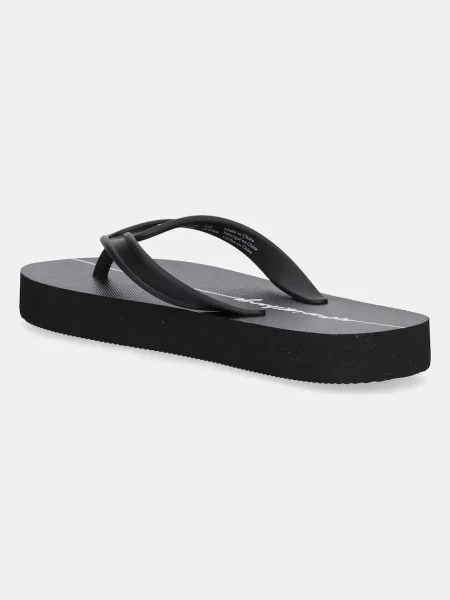 Armani Exchange flip-flop női lapos talpú fekete