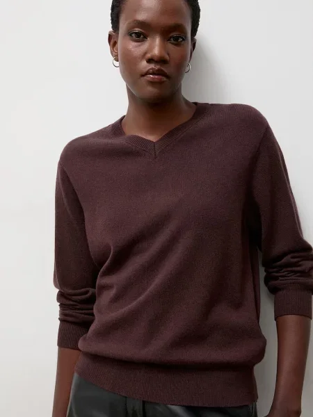 Answear.LAB sweter z wełny merino brązowy