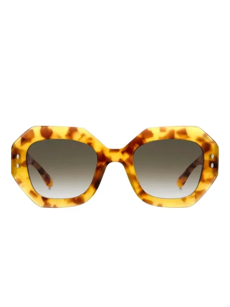 Ochelari de soare Isabel Marant cu imprimeu geometric maro