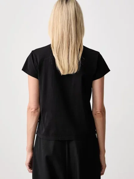 Koszulka Mm6 Maison Margiela z logo czarna