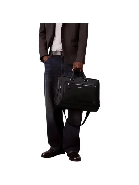 Calvin Klein Taška na notebook RAISED' čierna