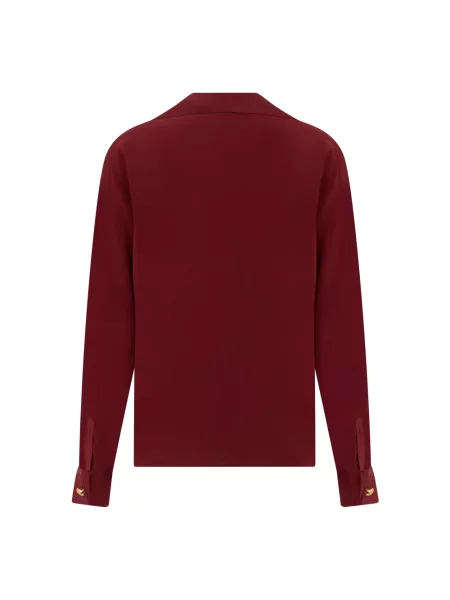 Lniana bluzka Max Mara Studio czerwona