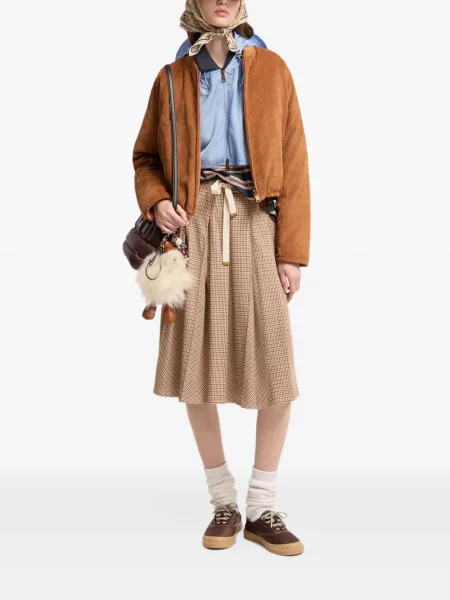 Páperová bunda Moncler hnedá