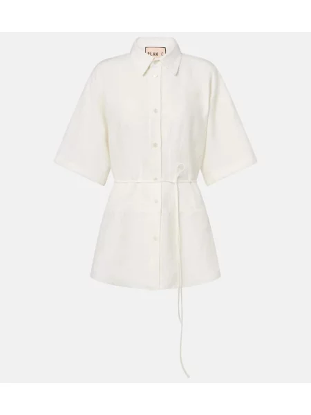 Cămașă Plan C de in alb
