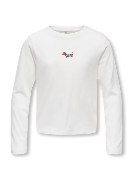 ONLY GIRLS Tricou KOGREX albastru marin / maro coniac / sângeriu alb