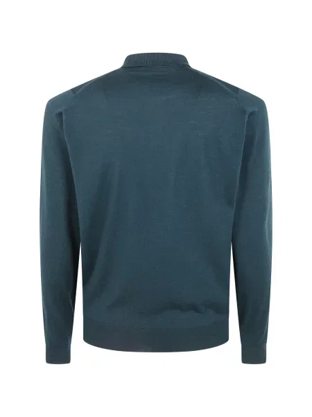 Lung tricou polo John Smedley verde