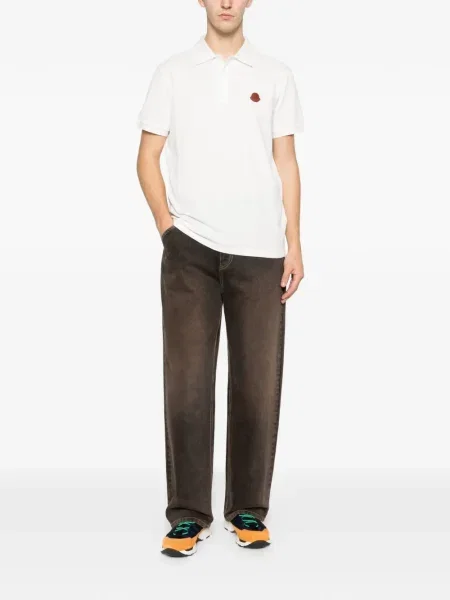 Polo Moncler alb