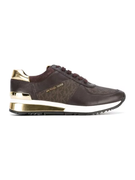 Sneakersy Michael Kors skórzane kopertowe brązowe