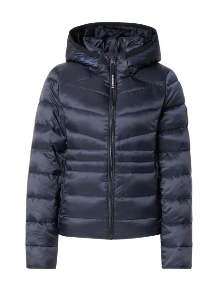 Prechodná bunda Superdry s kapucňou modrá