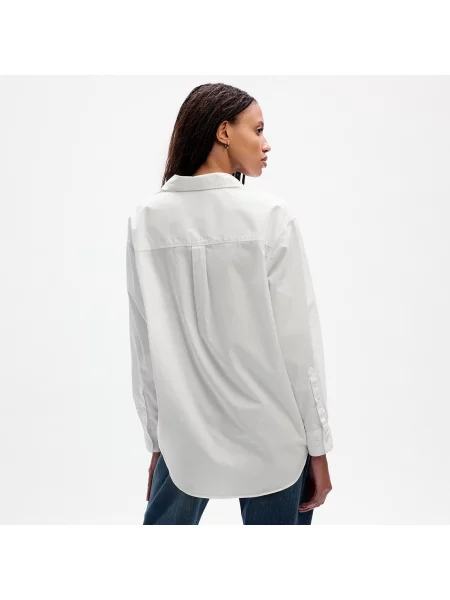 Košile GAP The Big Shirt Optic White M bílá