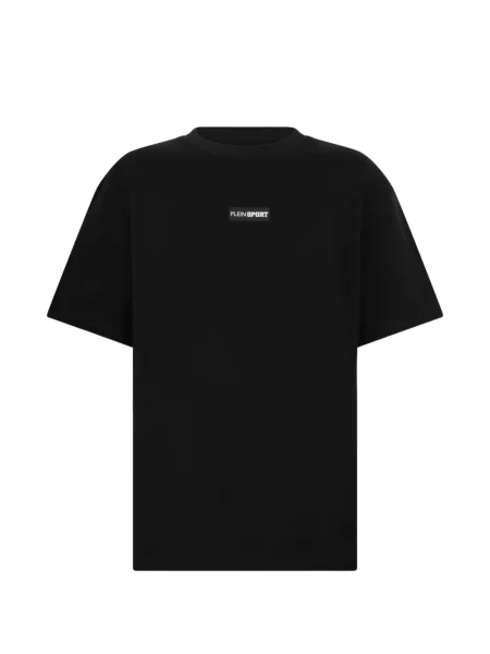 Тениска Plein Sport с автограф черно