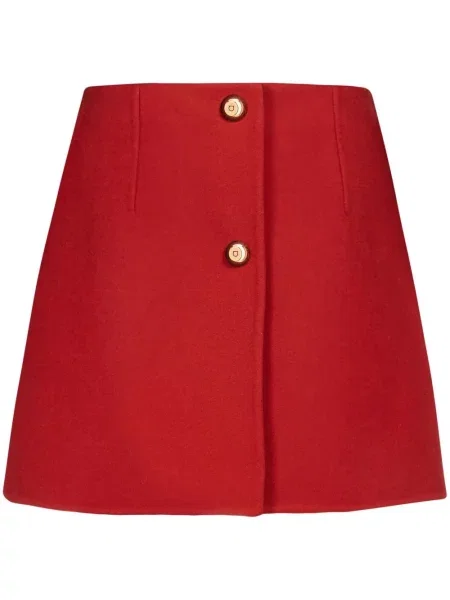 Fusta mini Ferragamo din cașmir negru