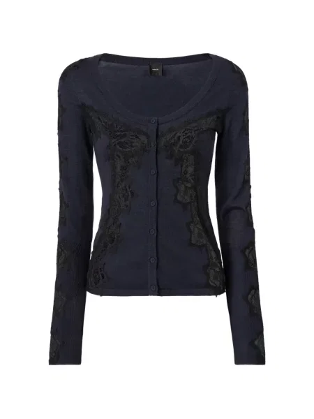 Cardigan Pinko din dantelă albastru