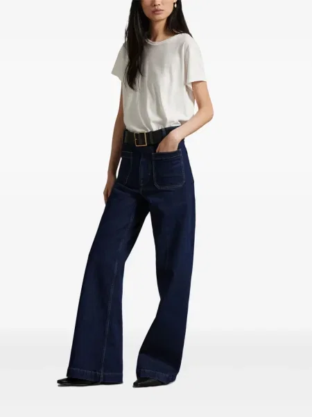 Slip de baie Polo Ralph Lauren alergare cu cordon cu imagine alb