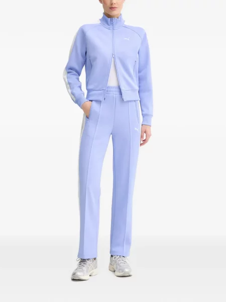 Pantaloni Puma cu dungi alergare violet