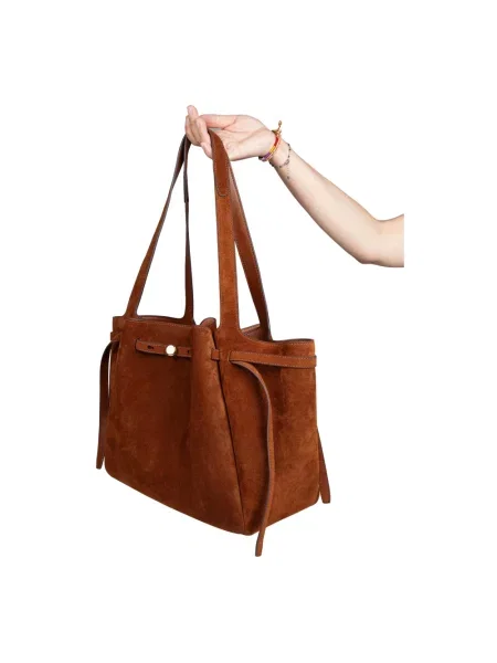 Shopperka Tory Burch brązowa