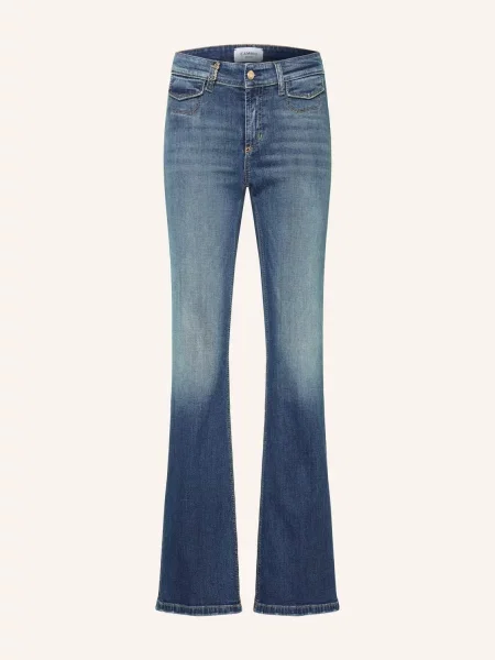 Cambio Jeansy Flared Fabienne blau niebieskie