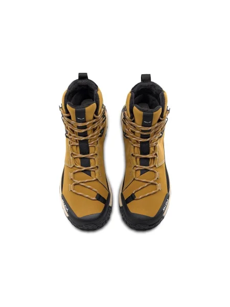 Pánske trekové topánky Salewa Puez Winter Mid Ptx golden brown/black hnedá