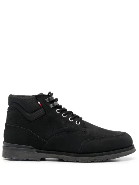 Botine Tommy Hilfiger din piele de căprioară negru