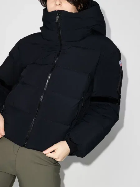 Péřová bunda Fusalp s kapucí modrá