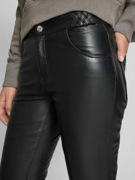 Spodnie skórzane z 5 model ‘PUSH CUIR LISSE’ Zadig & Voltaire czarne