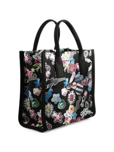 Geantă shopper Marc Jacobs cu imagine negru