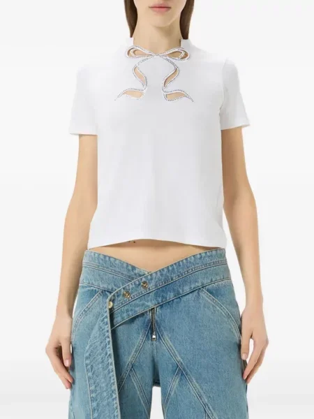 Stras tricou Blumarine alb