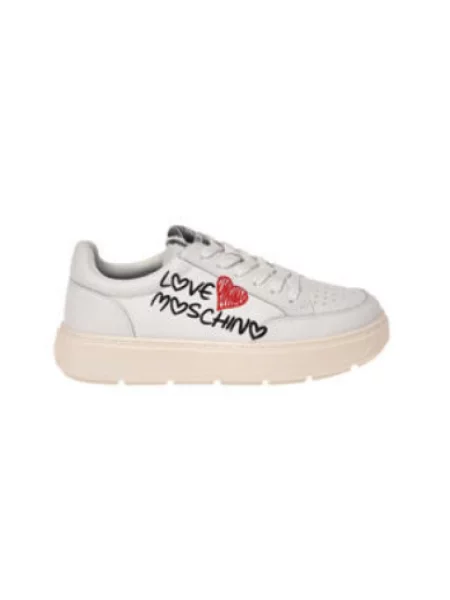 Sneakersy Love Moschino skórzane białe