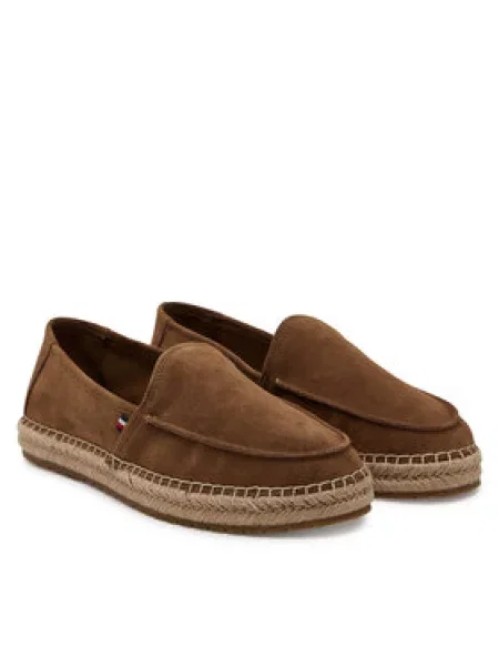 Tommy Hilfiger Espadrilky Hilfiger Flex Espa Suede Loafer hnědá