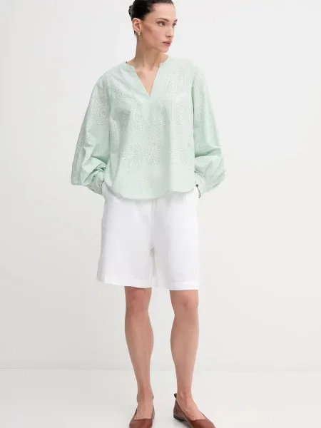 Льняные шорты Mos Mosh белые