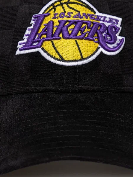 New Era șapcă de baseball velur Tonal Check Lakers cu imprimeu negru