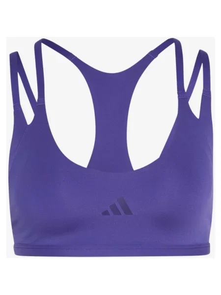 Biustonosz adidas Optimé Workout Strappy Light Support XXS fioletowy