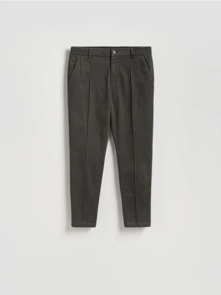 Reserved Pantaloni de jogger cu pliuri gri-închis gri