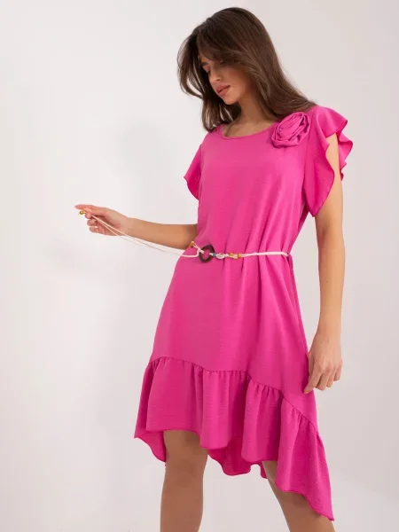Rochie Fashionhunters cu volane de costum roz