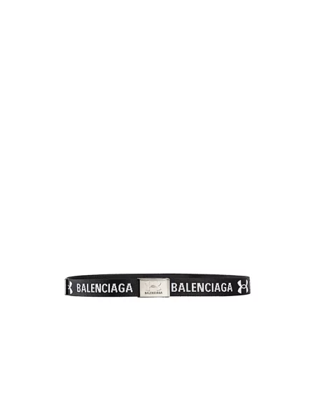Lniany pasek Balenciaga z paskiem czarny