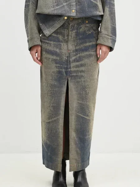 DARKPARK fusta jeans Erika maxi drept bej