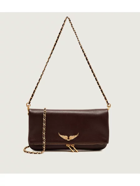 Zadig&Voltaire De piele geantă pe umăr ROCK maro