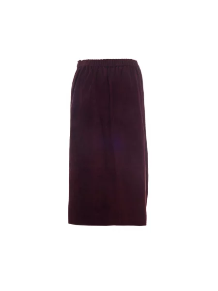 Spódnica midi Max Mara Studio zamszowa czerwona