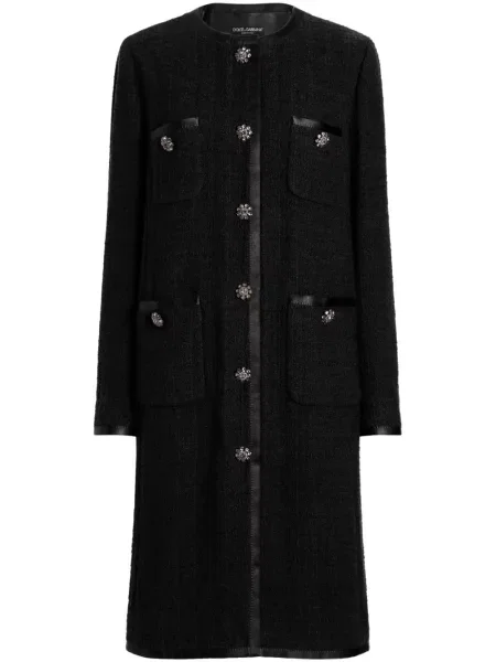Palton Dolce & Gabbana din tweed negru