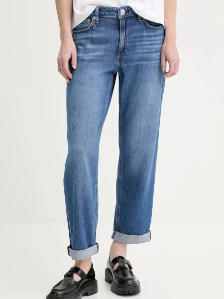 Rag & Bone jeans high waist albastru