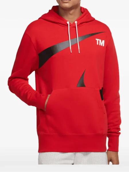 Hanorac Nike cu glugă cu imagine cu model camuflaj roșu