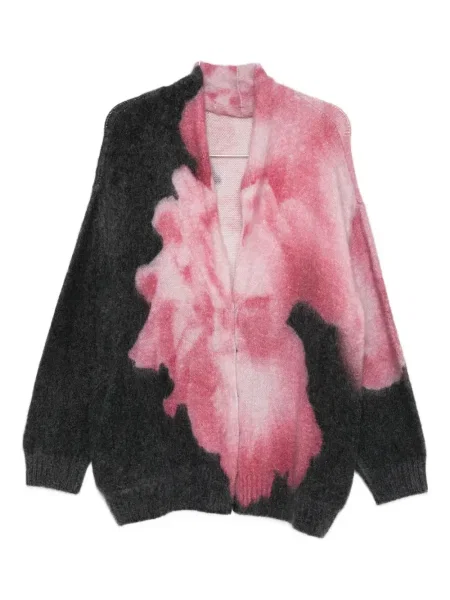 Cardigan Alberta Ferretti cu model floral roz