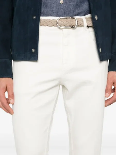 Pantaloni Eleventy cu 5 buzunare alb