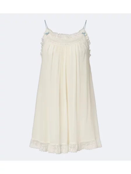 Rochie Dôen de mătase alb