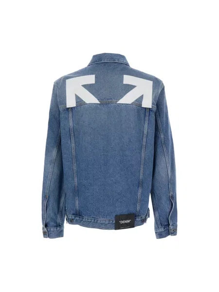 Kurtka jeansowa Off-white z logo biała