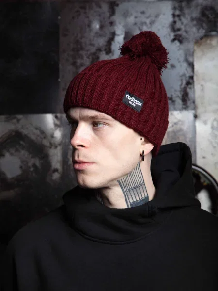 Шапка Custom Wear бордовая